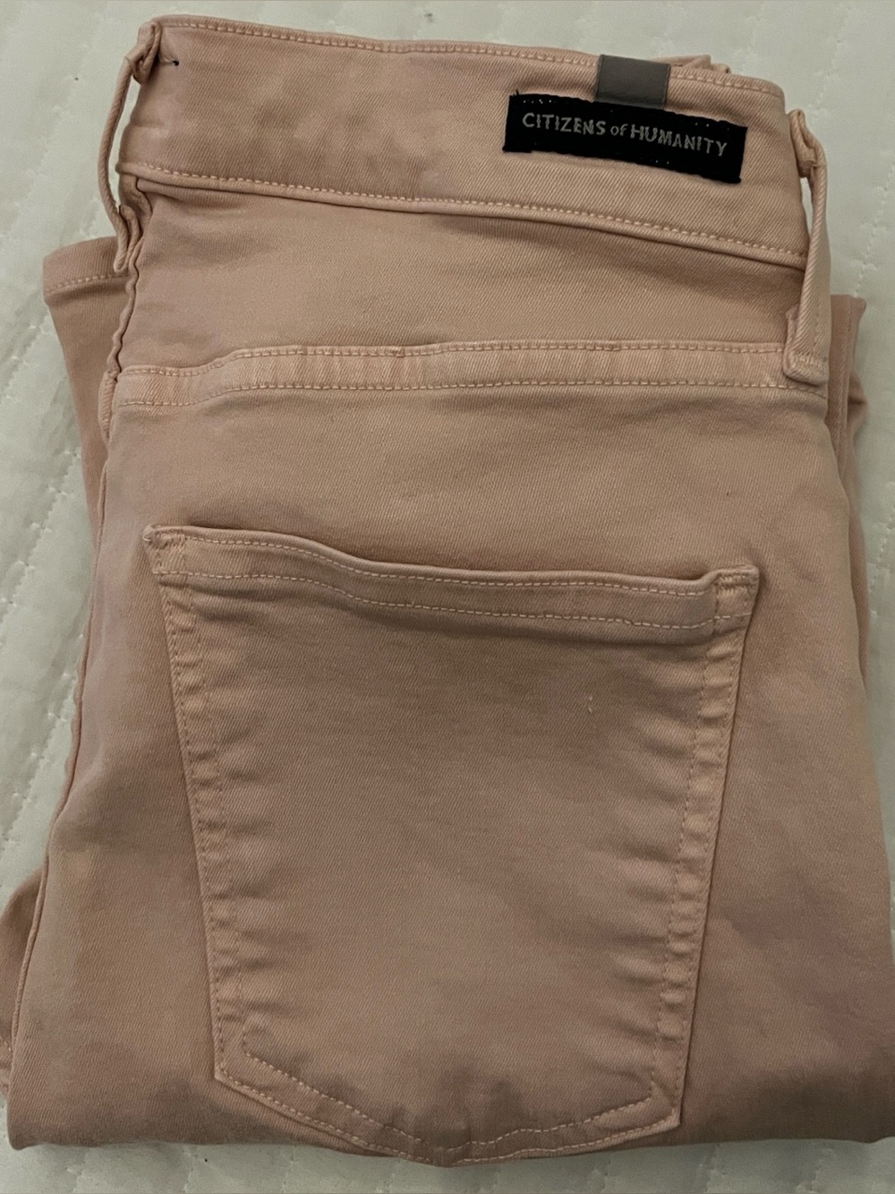 Citizens Of Humanity Rocket,highrise Blush Pink Skinny Jeans